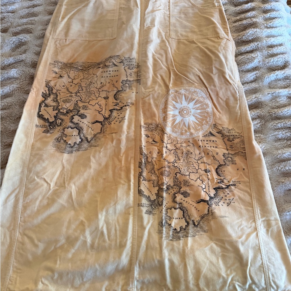 Bohemian Compass Print Maxi Skirt